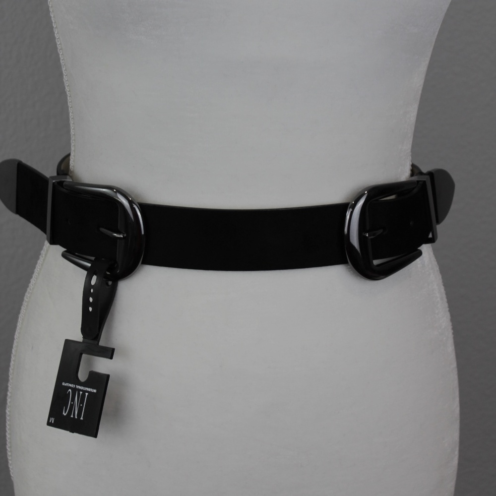 I.N.C. Clean Double-Buckle Belt